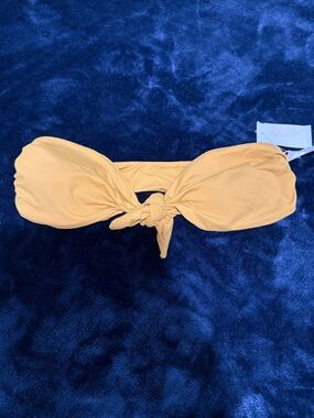 O'Neill Mustard Yellow Tie-Front Bikini Top NWT